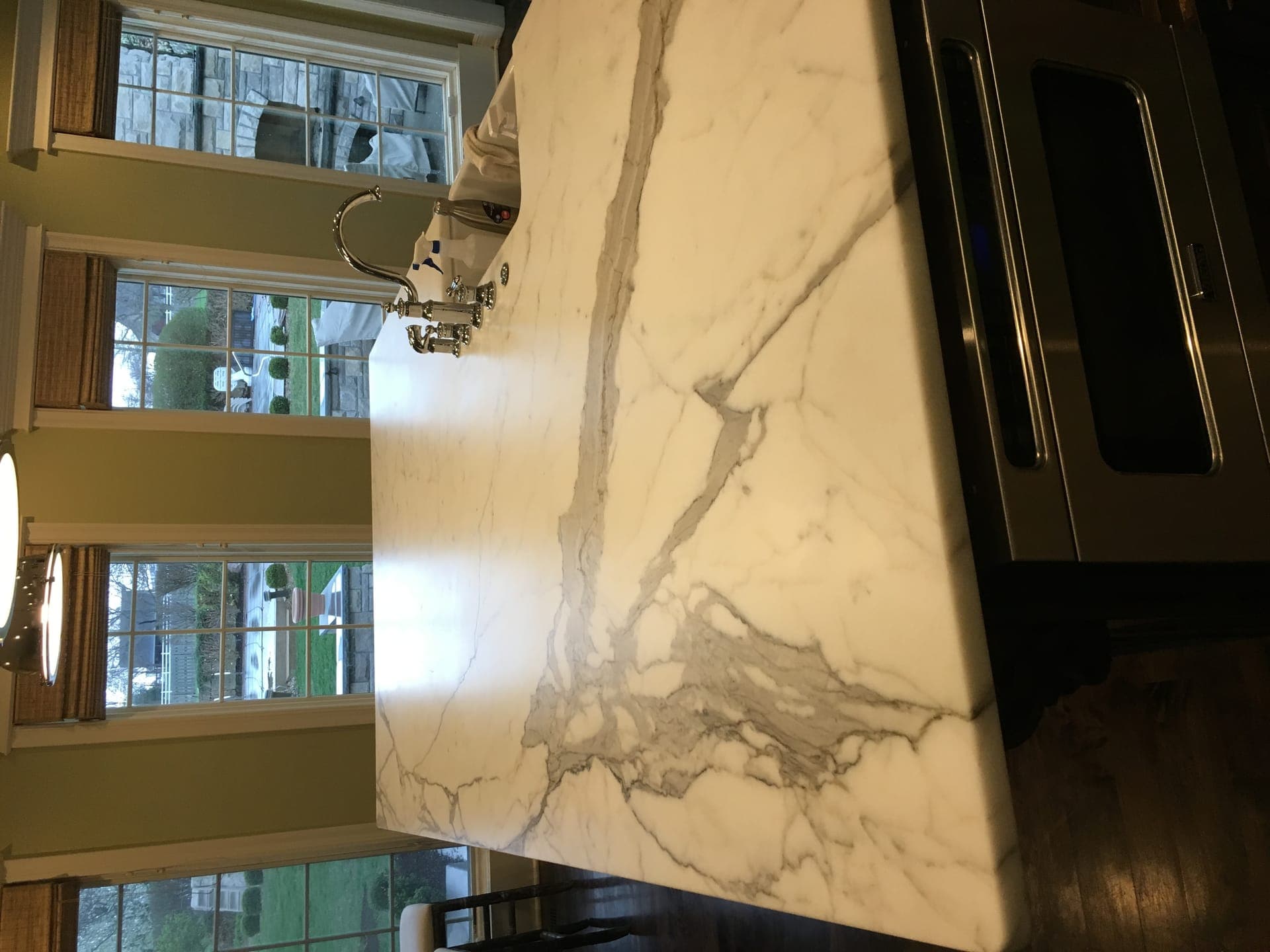 Carrara Marble Countertop Restoration - After