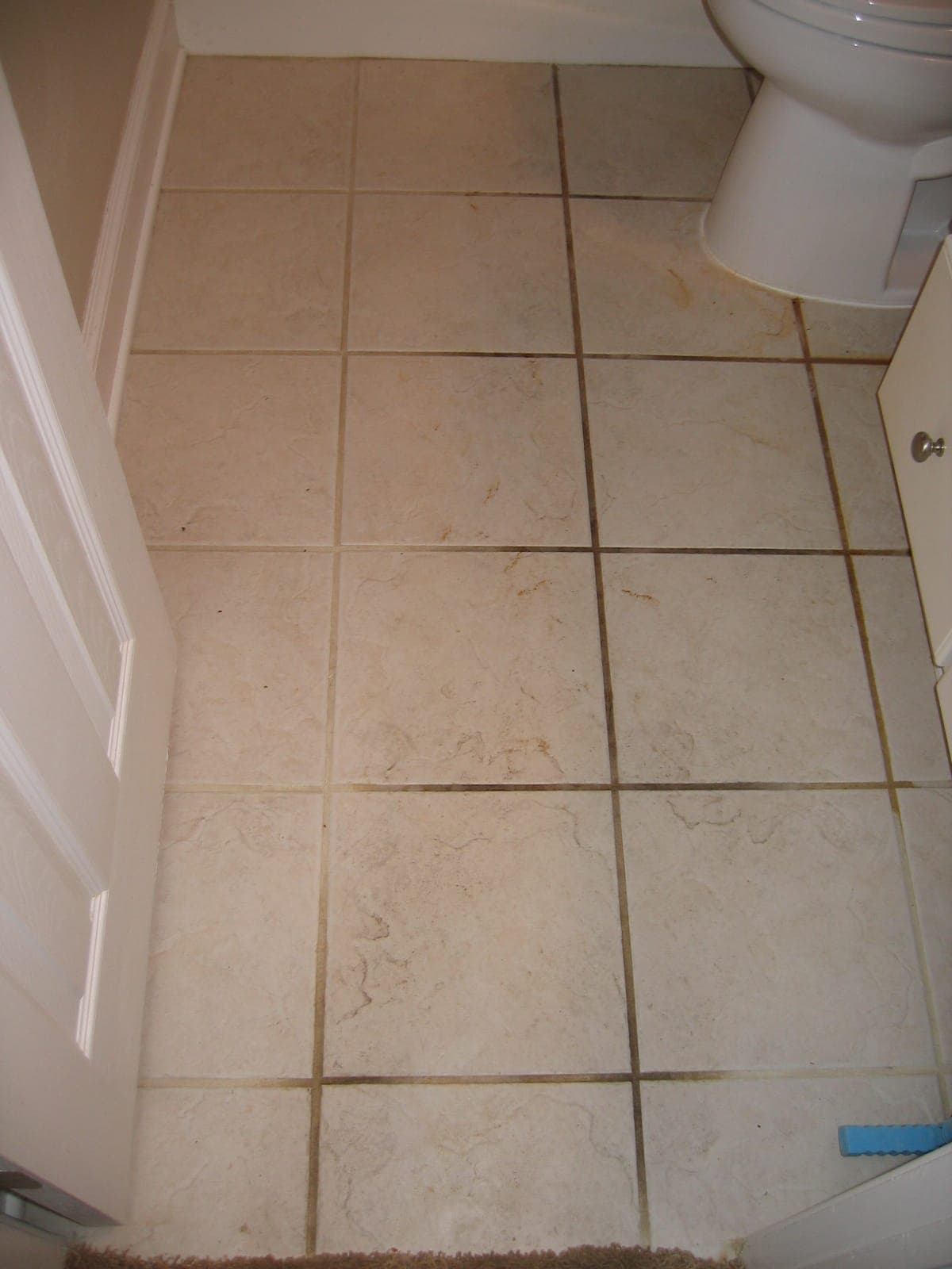 Before - Liberty Home: Bathroom Floor Clean & Color Seal