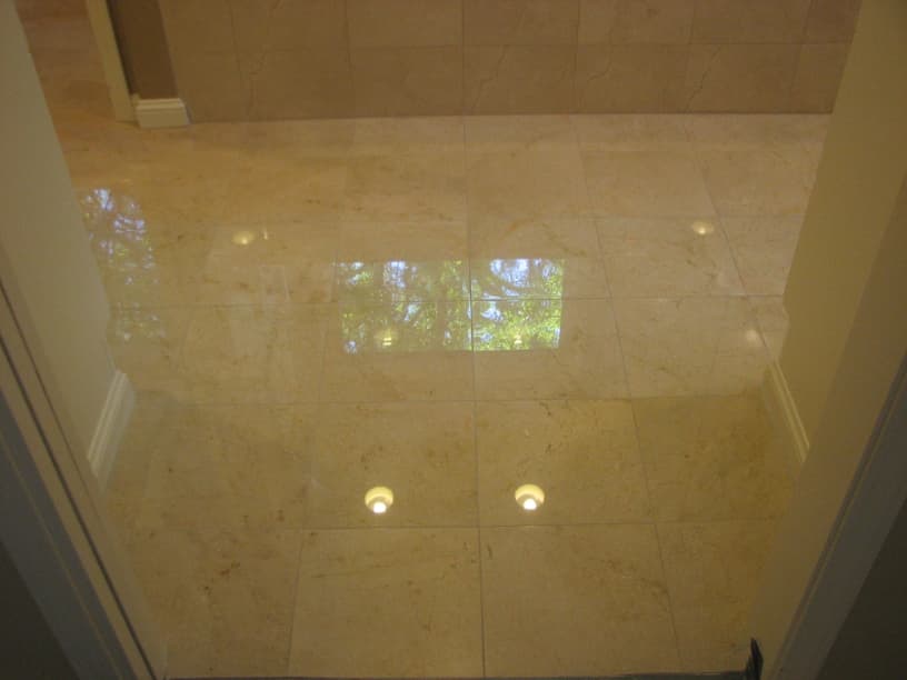After - Kansas City Plaza Home: Marble Floor Restoration