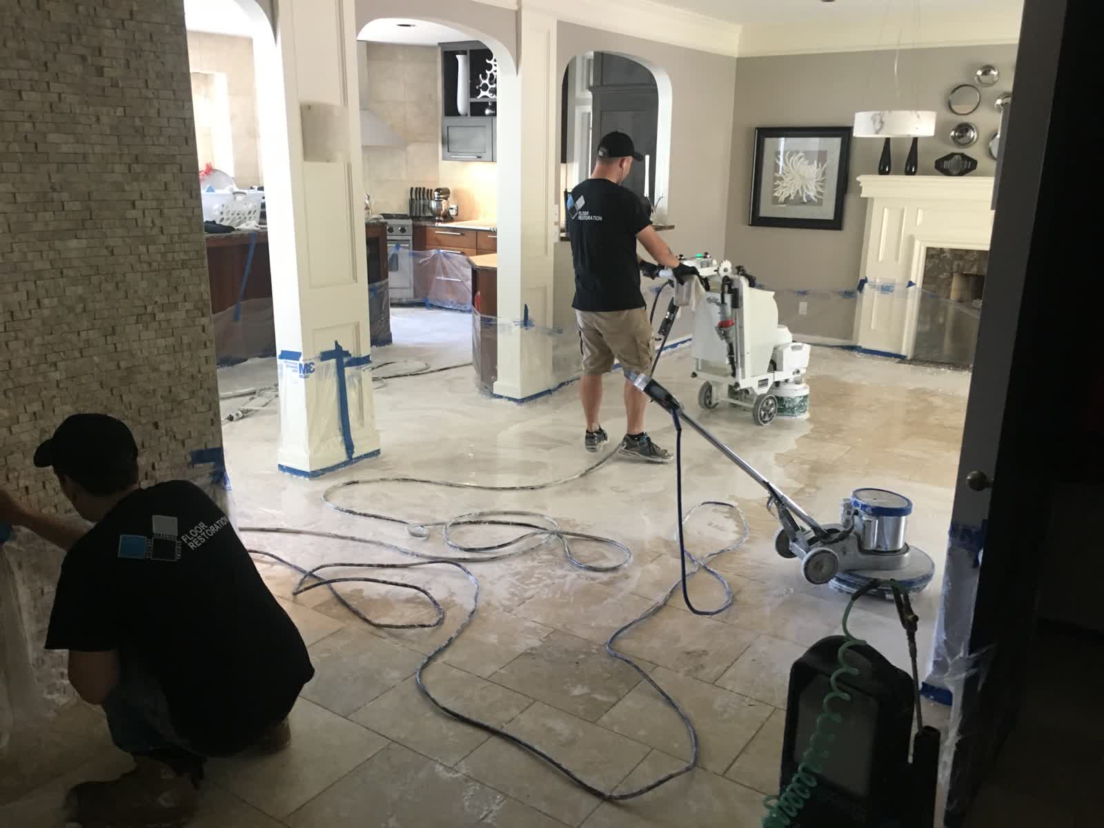 Professional stone restoration work