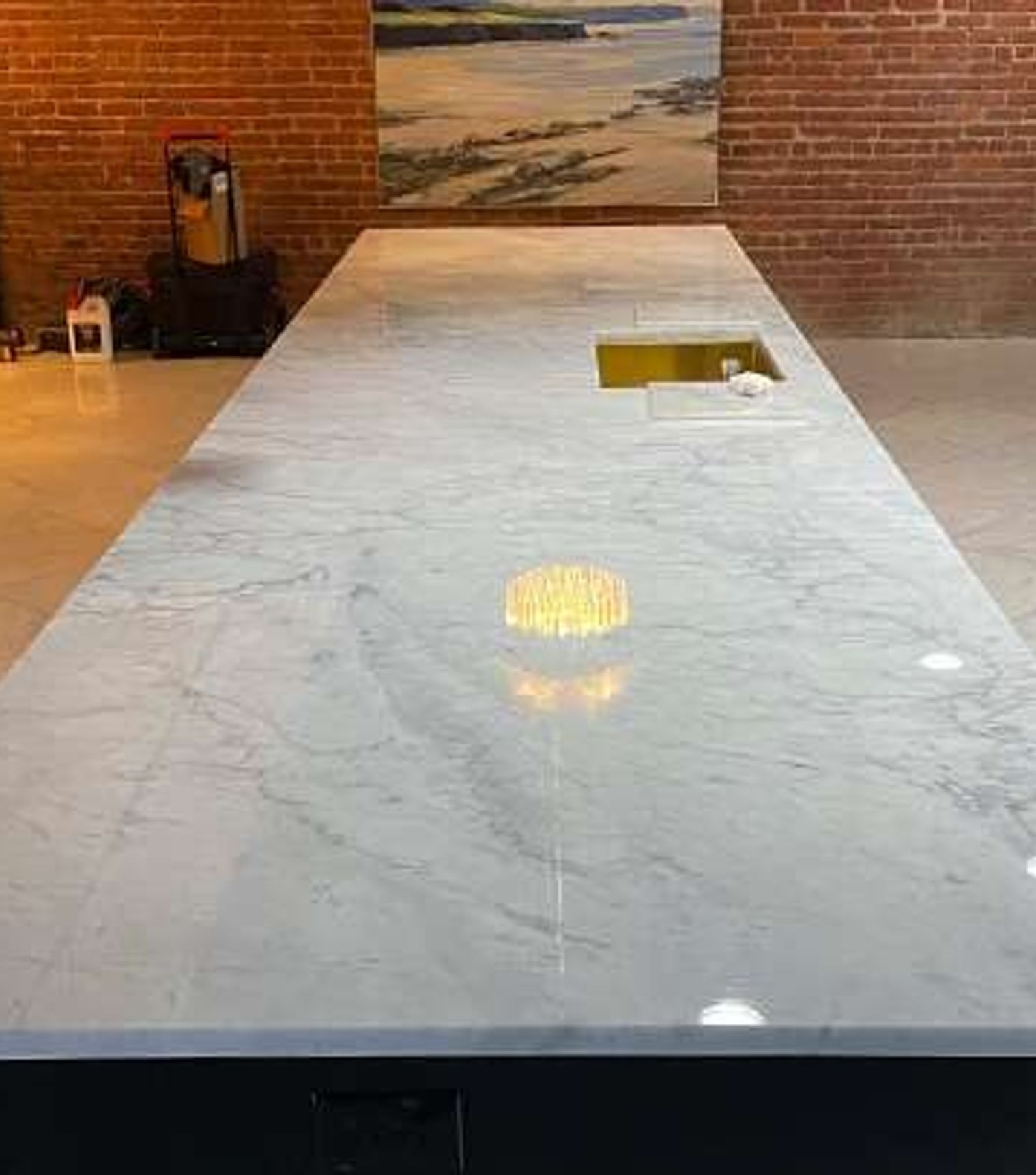 anti etch results - shiny countertop