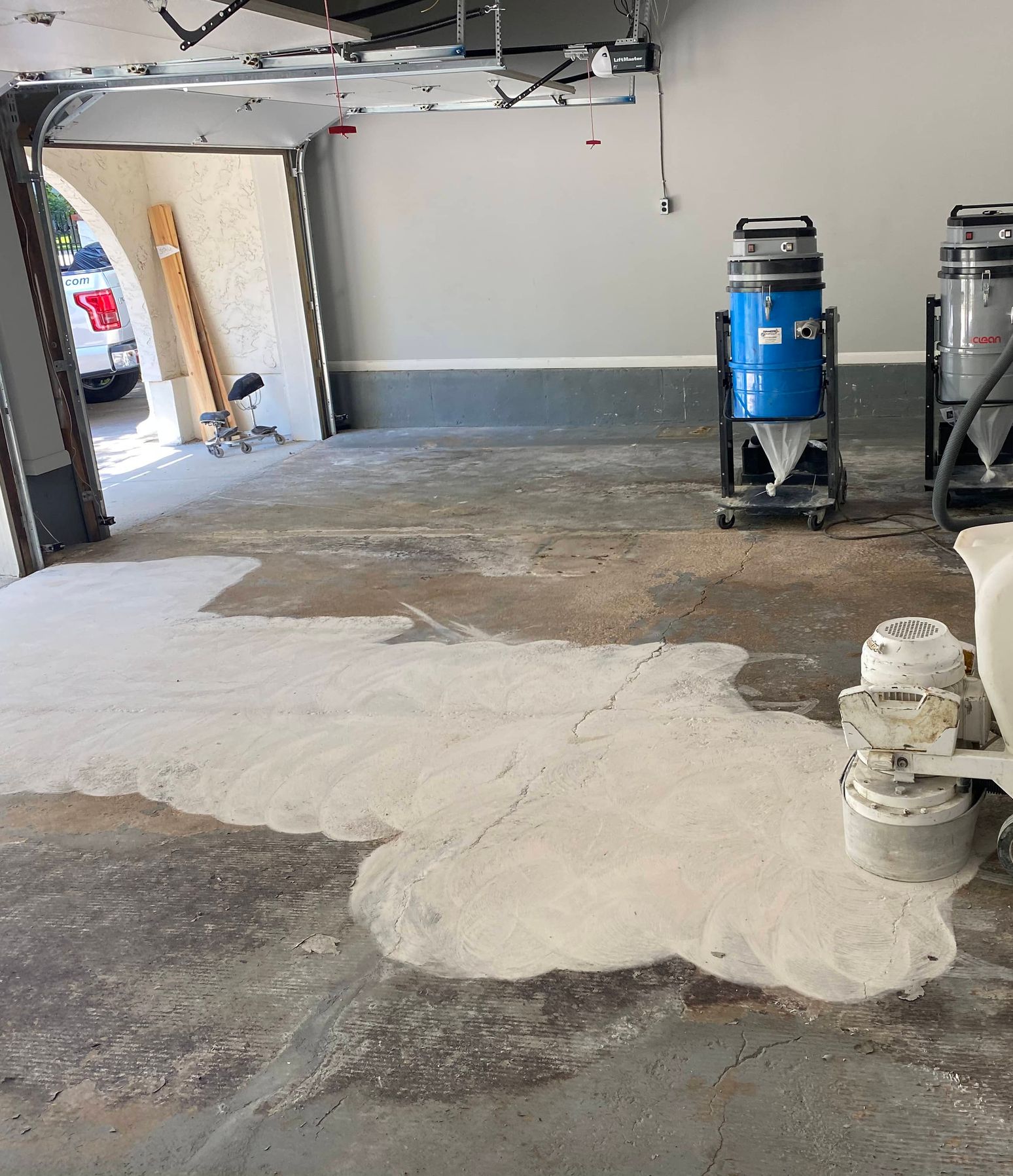 concrete grinding in a Kansas City commercial warehouse