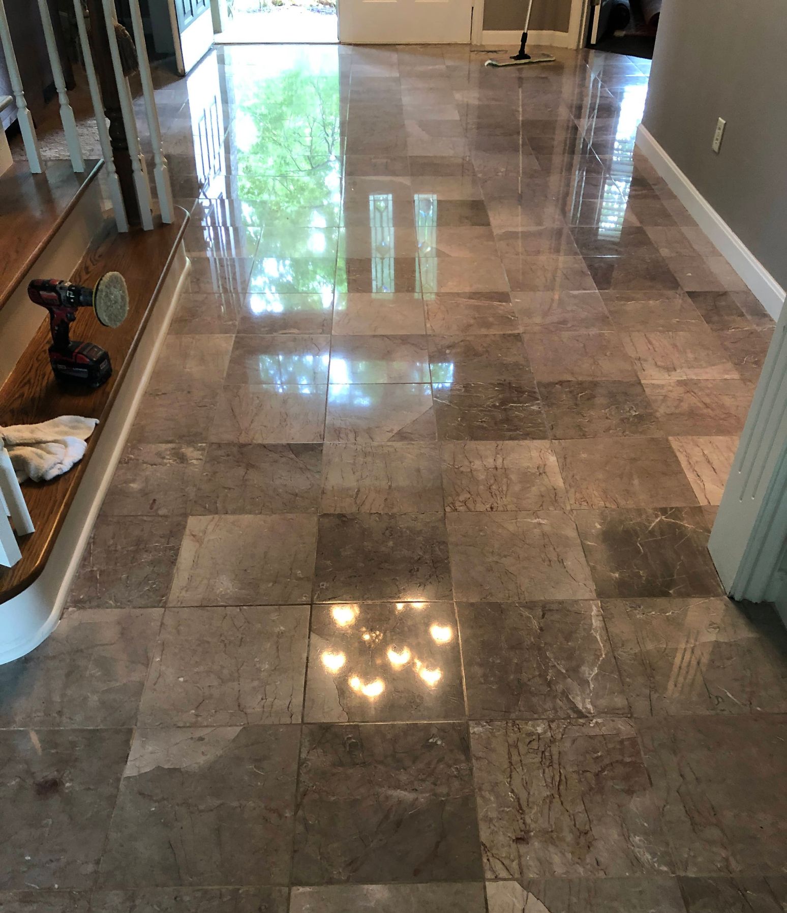 Marble Polishing in a Kansas City home
